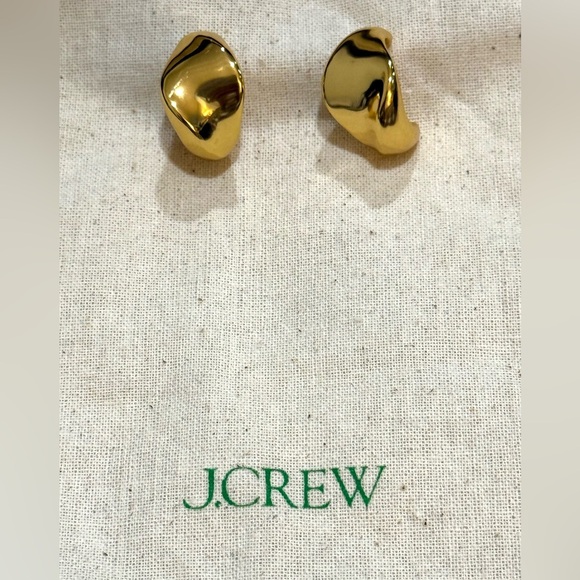 NWOT J. Crew Curved hoop earrings Top Rated - Picture 5 of 5